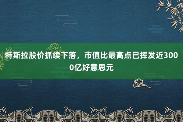 特斯拉股价抓续下落，市值比最高点已挥发近3000亿好意思元